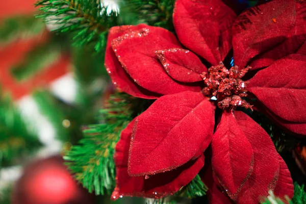 Árbol Navidad Decorado Año Nuevo — Foto de Stock