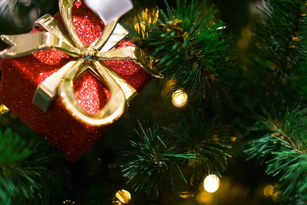 Árvore Natal Decorada Ano Novo — Fotografia de Stock