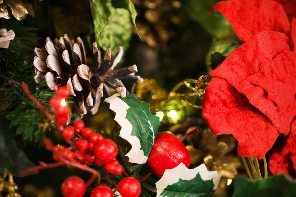 Decorated Chrismas Tree,Pine, New year, chrismas lighs closeup