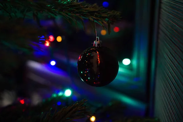 Árbol Navidad Decorado Año Nuevo — Foto de Stock