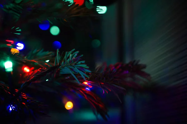Árbol Navidad Decorado Año Nuevo — Foto de Stock