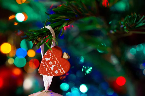 Geschmückter Weihnachtsbaum Neujahr — Stockfoto