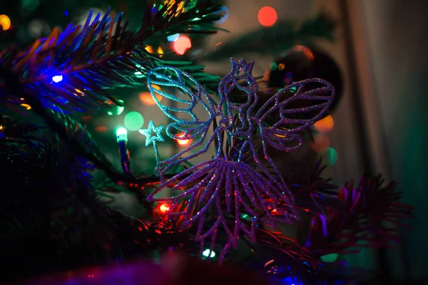 Árbol Navidad Decorado Año Nuevo — Foto de Stock