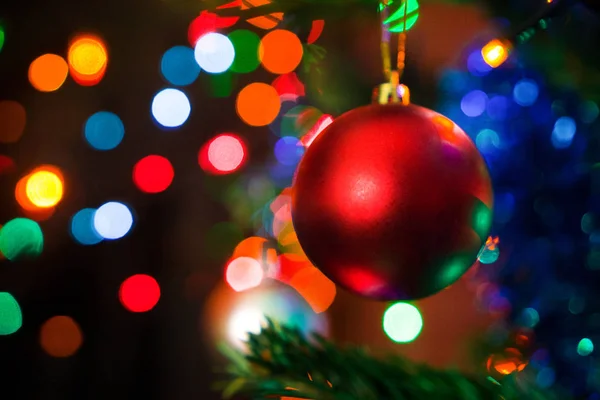 Árvore Natal Decorada Ano Novo — Fotografia de Stock