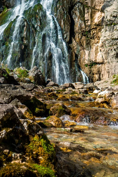 Водопад Гега Самый Известный Самый Большой Водопад Абхазии — стоковое фото