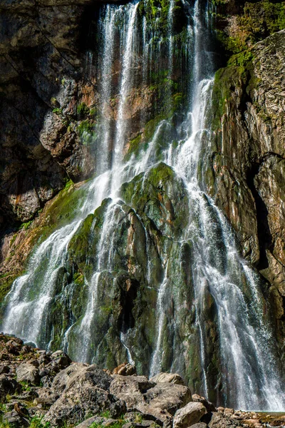 Водопад Гега Самый Известный Самый Большой Водопад Абхазии — стоковое фото