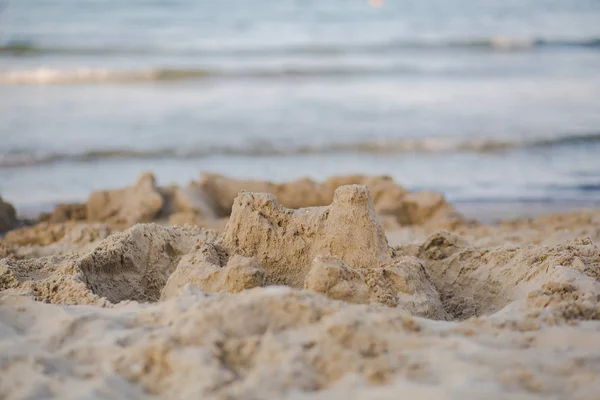 Close View Sand Castle Seashore — Stock Photo, Image