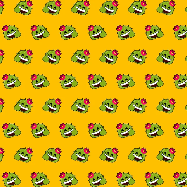 Cactus - emoji pattern 06