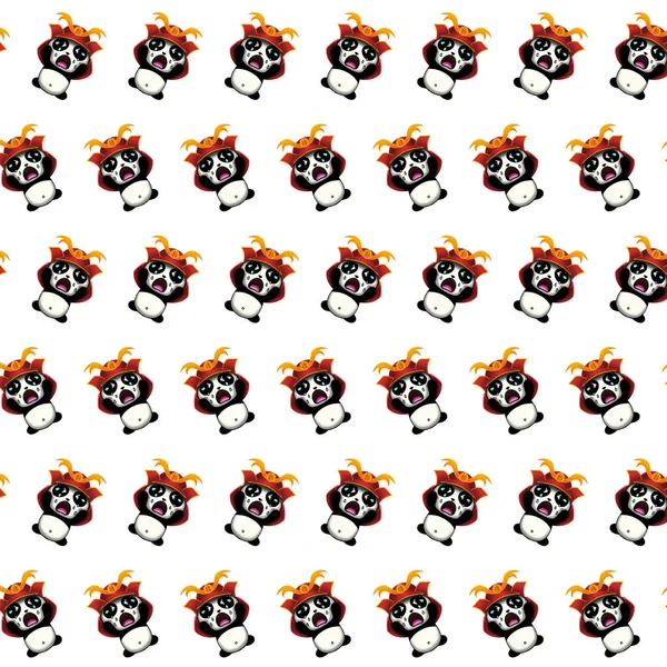 Samurai panda - sticker pattern 24