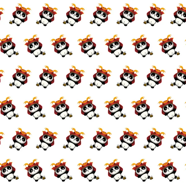 Samurai panda - sticker pattern 32