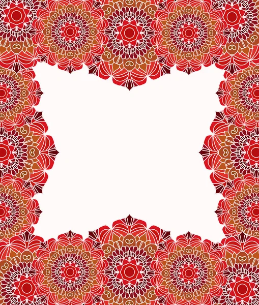Roter Rahmen Mit Arabischen Ornamenten — Stockfoto