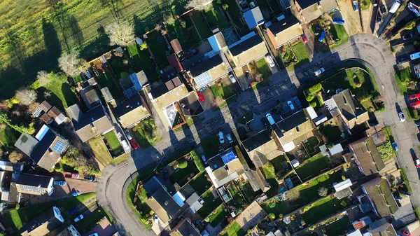 Aerial View Homes Suburban Setting England — Stock Photo, Image