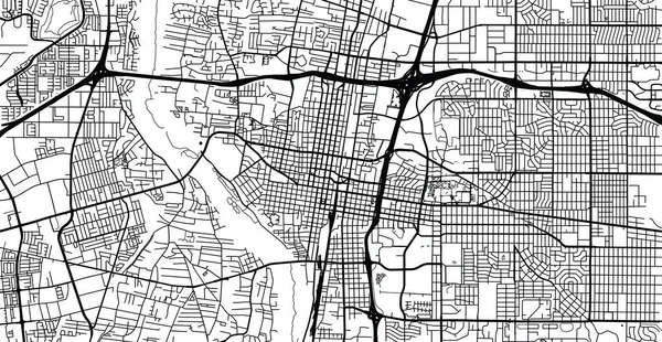 Mapa Urbano Albuquerque Nuevo México Estados Unidos América — Archivo Imágenes Vectoriales