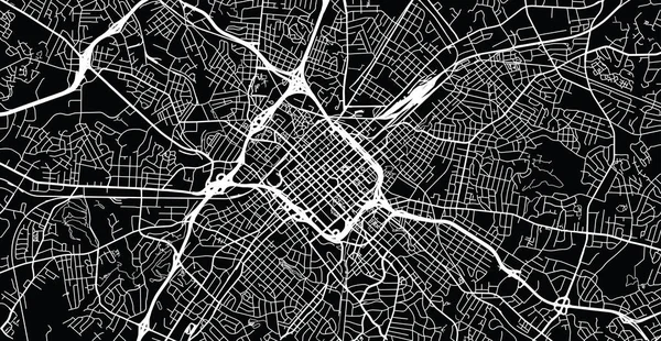 Kentsel vektör şehir haritası, Charlotte, North Carolina, Amerika Birleşik Devletleri