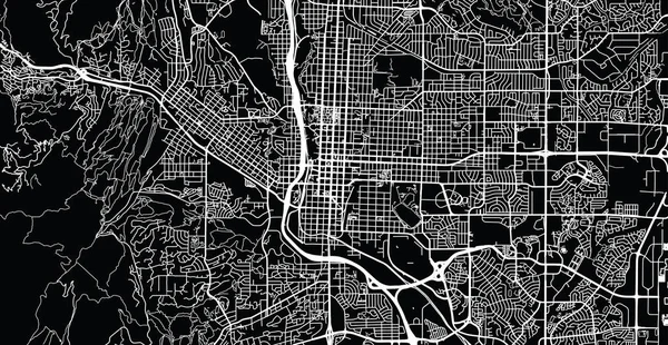 城市向量城市地图科罗拉多斯普林斯 科罗拉多 美利坚合众国 — 图库矢量图片