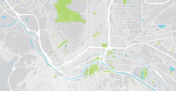 Χάρτης Της Πόλης Αστική Διάνυσμα Του Πάσο Τέξας Ηνωμένες Πολιτείες — Διανυσματικό Αρχείο