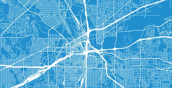 Städtischer Vektor Stadtplan Von Fortworth Texas Vereinigte Staaten Von Amerika — Stockvektor