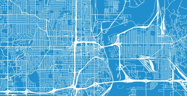 Mapa Omaha Nebraska Estados Unidos América — Archivo Imágenes Vectoriales