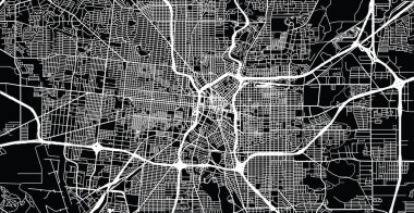 Kentsel vektör şehir haritası, San Antonio, Texas, Amerika Birleşik Devletleri