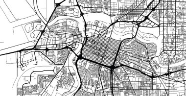 Urban vector city map of Sacramento, California, United States of America clipart