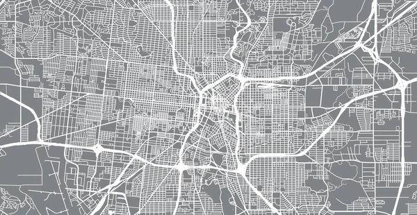 Mapa Urbano San Antonio Texas Estados Unidos América — Archivo Imágenes Vectoriales