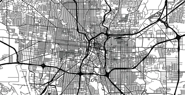 Mapa Cidade Vetorial Urbana San Antonio Texas Estados Unidos América — Vetor de Stock