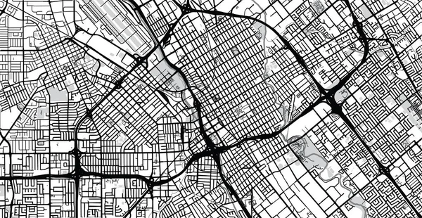 Urban Vector City Map Sanjose California United States America — Stock Vector