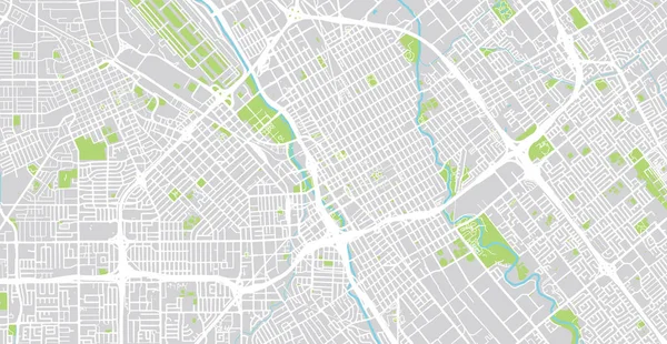 Mapa Urbano Sanjose California Estados Unidos América — Archivo Imágenes Vectoriales