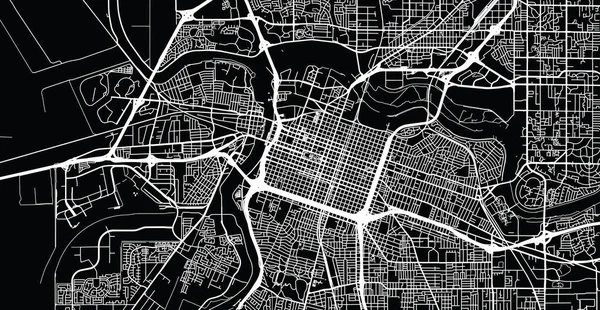 Mapa Sacramento California Estados Unidos América — Vector de stock