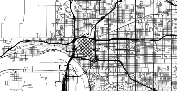 Χάρτης Πόλης Αστικών Διάνυσμα Tulsa Oaklahoma Ηνωμένες Πολιτείες Της Αμερικής — Διανυσματικό Αρχείο