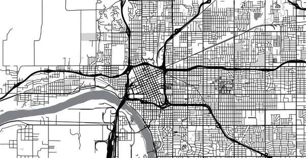 Mapa Tulsa Estados Unidos América Estados Unidos América — Archivo Imágenes Vectoriales