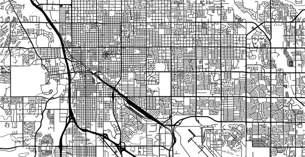 Χάρτης Της Πόλης Αστική Διάνυσμα Του Tucson Αριζόνα Ηνωμένες Πολιτείες — Διανυσματικό Αρχείο
