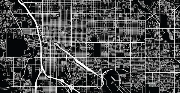 Mapa Miasta Miejski Tucson Arizona Stany Zjednoczone Ameryki — Wektor stockowy