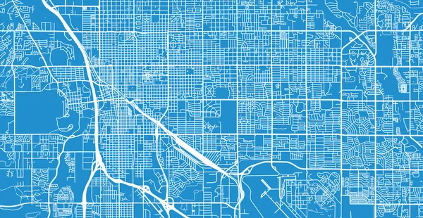 美国亚利桑那州图森市城市矢量城市地图 — 图库矢量图片