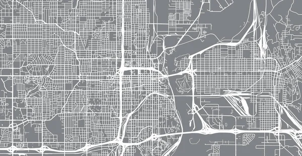 Urbaner Vektor Stadtplan Von Omaha Nebraska Vereinigte Staaten Von Amerika — Stockvektor