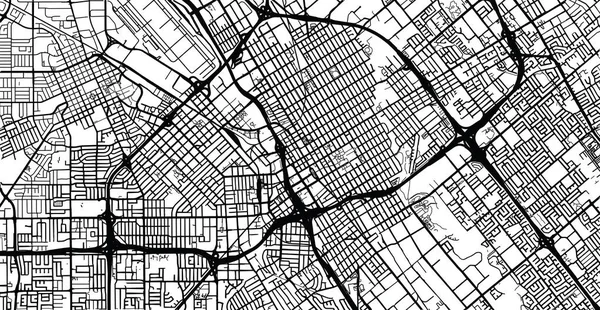 Mapa Cidade Vetorial Urbana Sanjose Califórnia Estados Unidos América — Vetor de Stock