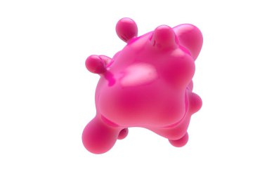 Soyut sıvı blob besteleri arka plan. renkli sıvı şekil 3B oluşturma.