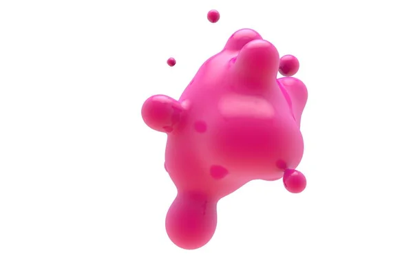 Astratto Fluido Blob Composizioni Sfondo Colorato Forma Liquida Rendering — Foto Stock