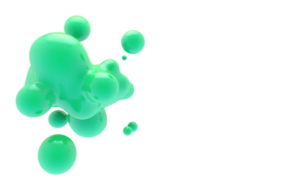 Astratto Fluido Blob Composizioni Sfondo Colorato Forma Liquida Rendering — Foto Stock
