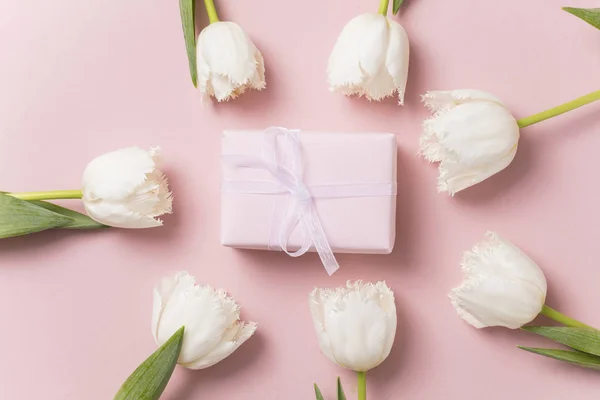 Валентина Подарунок Фону Квіти Рожевий — стокове фото