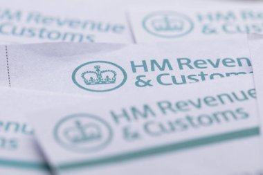 Londra, İngiltere - 24th Ocak 2019: Dönüş evrak Hmrc, Majestelerinin gelir ve gümrük vergi.