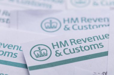 Londra, İngiltere - 24th Ocak 2019: Dönüş evrak Hmrc, Majestelerinin gelir ve gümrük vergi.