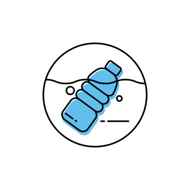 Plastik atık okyanus kavram. Deniz kirliliği.