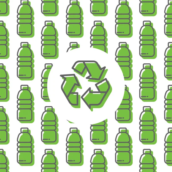 回收塑料瓶概念 — 图库矢量图片