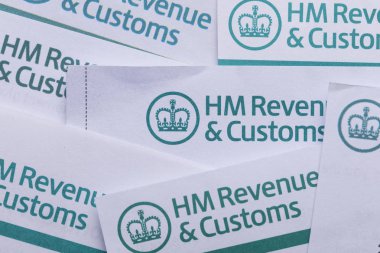 Londra, İngiltere - 24th Ocak 2019: Dönüş evrak Hmrc, Majestelerinin gelir ve gümrük vergi.