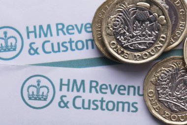 Londra, İngiltere - 24th Ocak 2019: Dönüş evrak Hmrc, Majestelerinin gelir ve gümrük vergi.