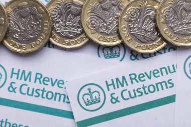 Londra, İngiltere - 24th Ocak 2019: Dönüş evrak Hmrc, Majestelerinin gelir ve gümrük vergi.