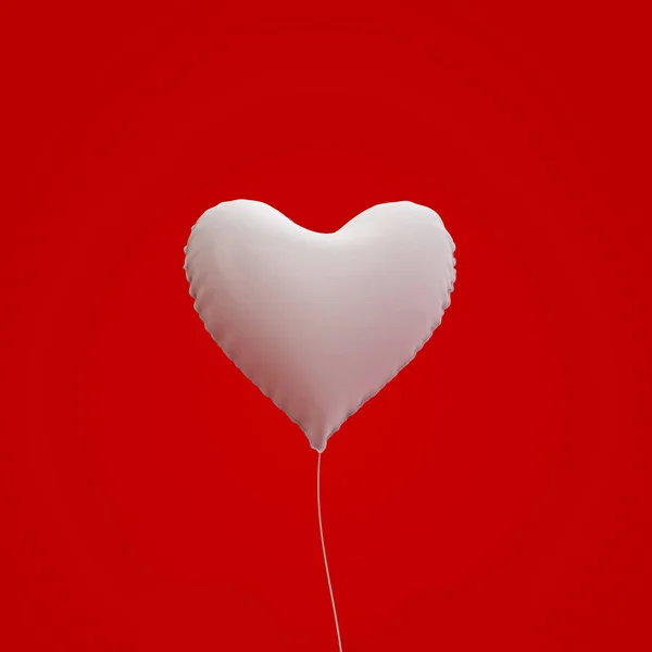 Δώρο Αγίου Βαλεντίνου Μπαλόνι Foil Σχήμα Καρδιάς Rendering — Φωτογραφία Αρχείου