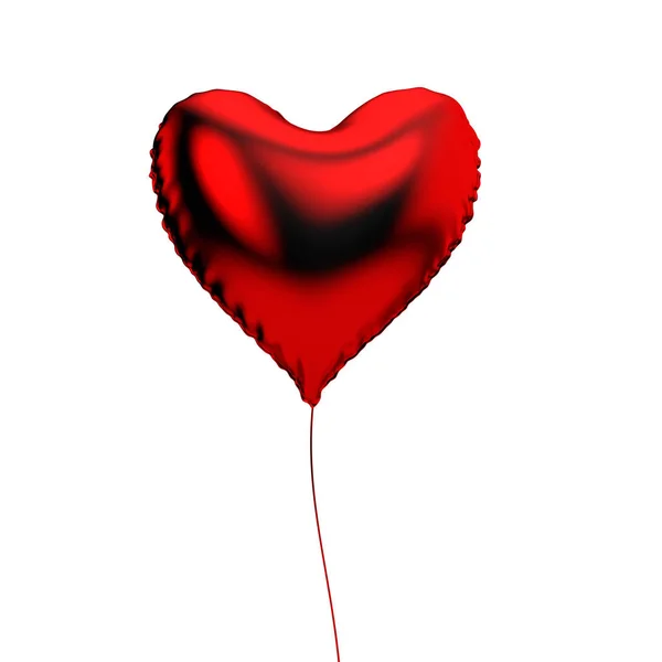 心形铝箔气球情人节礼物 — 图库照片