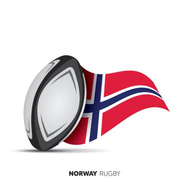 Norveç ulusal bayrak ragbi topu.